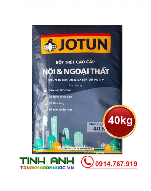 Bao bot tret cao cap Jotun Interior Exterior Putty 40kg chinh hang