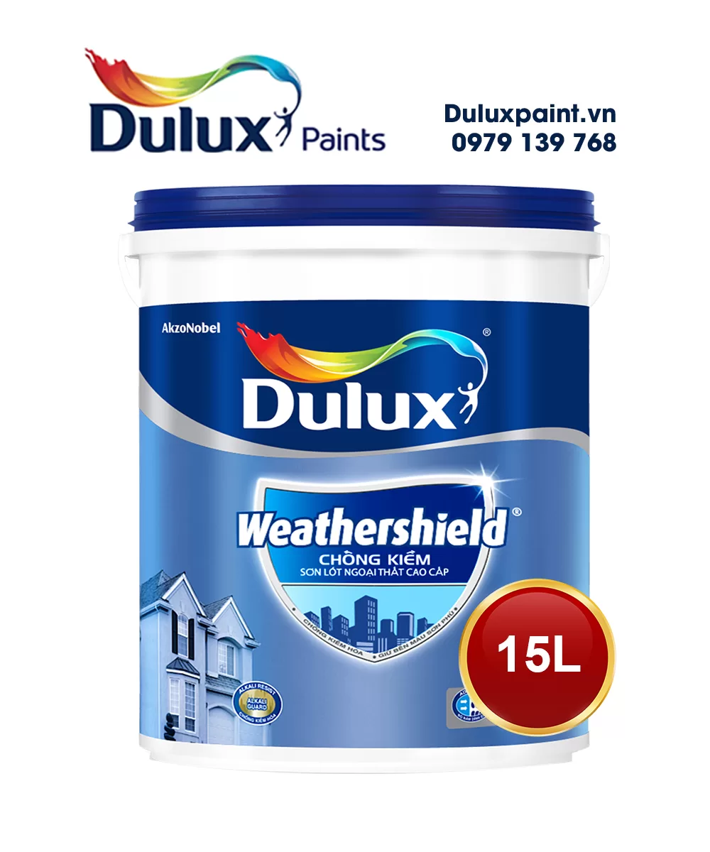 Thùng sơn lót ngoại thất Dulux Weathershield chống kiềm 18L chính hãng